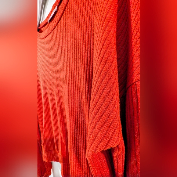 Miroh Burnt Orange Ribbed Crew Neck Sweater - Picture 4 of 5
